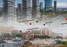 Figuración virtual del plan de urbanización del Grao de Valencia.