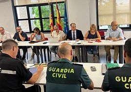 Juan Carlos Valderrama en la reunión del Cecopi.