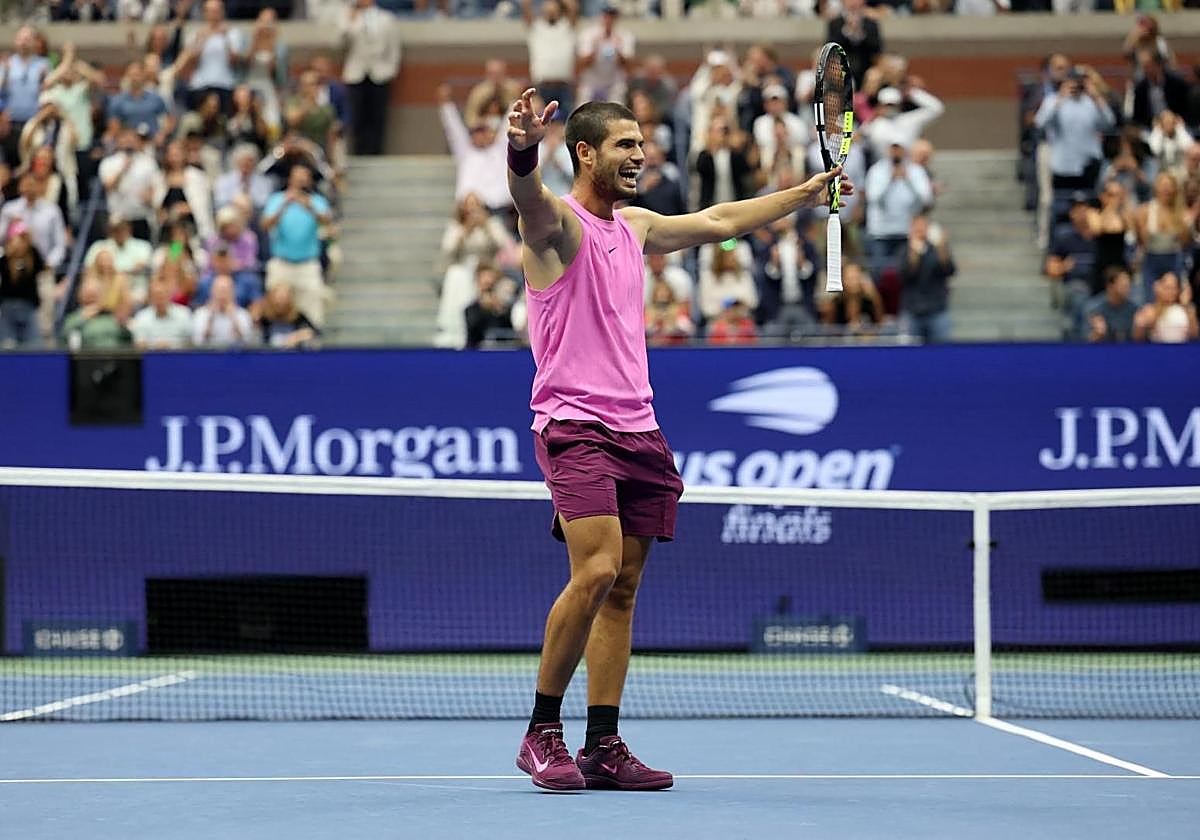 Alcaraz, en la final del US Open.