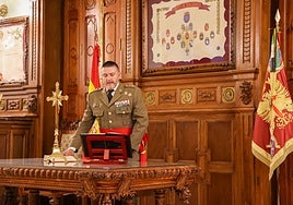 El general Gonzálvez en la toma de posesión.