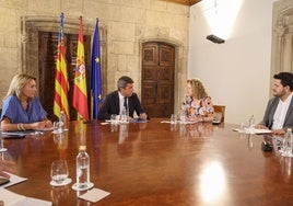 Reunión esta mañana en el Palau de la Generalitat.