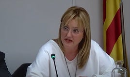 La concejala de Seguridad y Recursos Humanos durante su intervención en el pleno municipal.