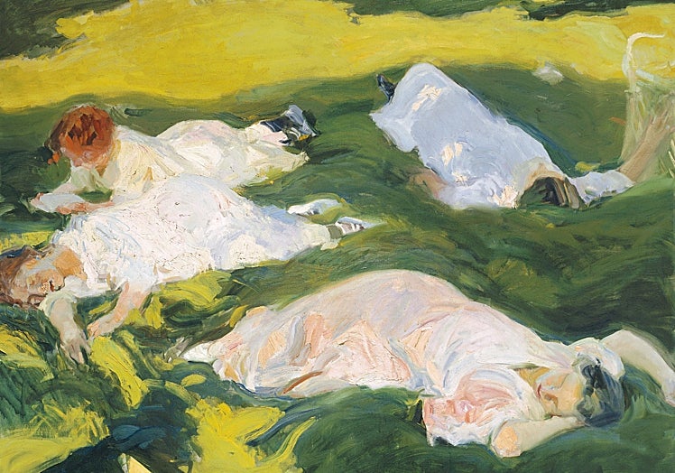 'La siesta' y 'El baño del caballo', dos obras que se podrán ver también en la exposición.