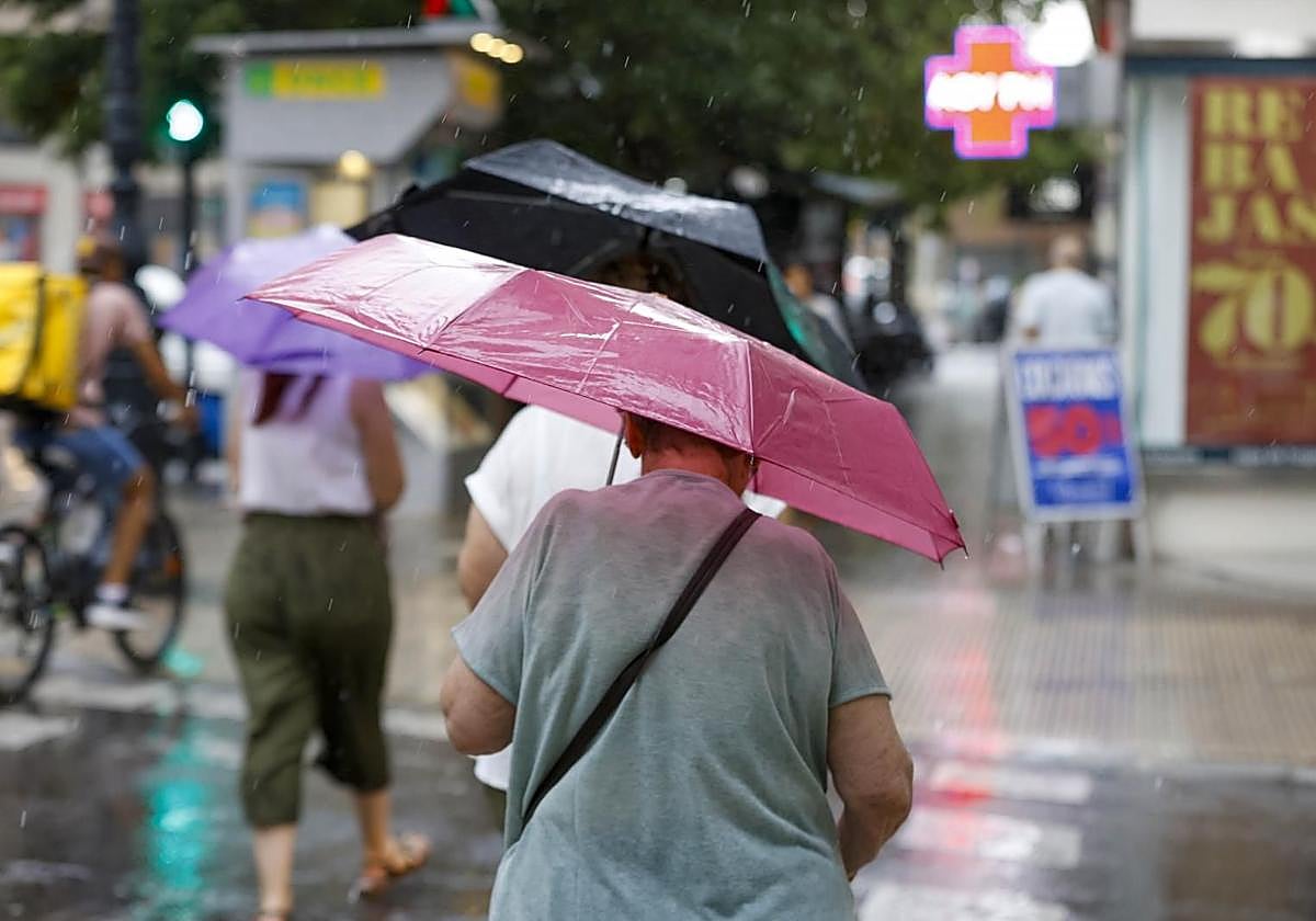 Lluvia en Valencia.