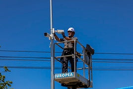 Instalación de una de las cámaras.