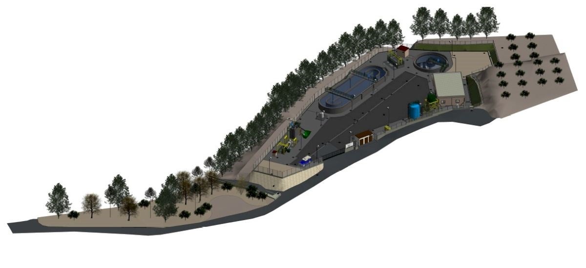 Maqueta de la futura estación depuradora de La Pobla del Duc.