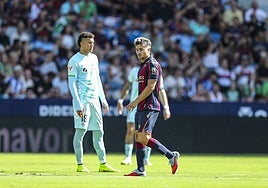 Iván Romero, con el Levante ante el Betis.