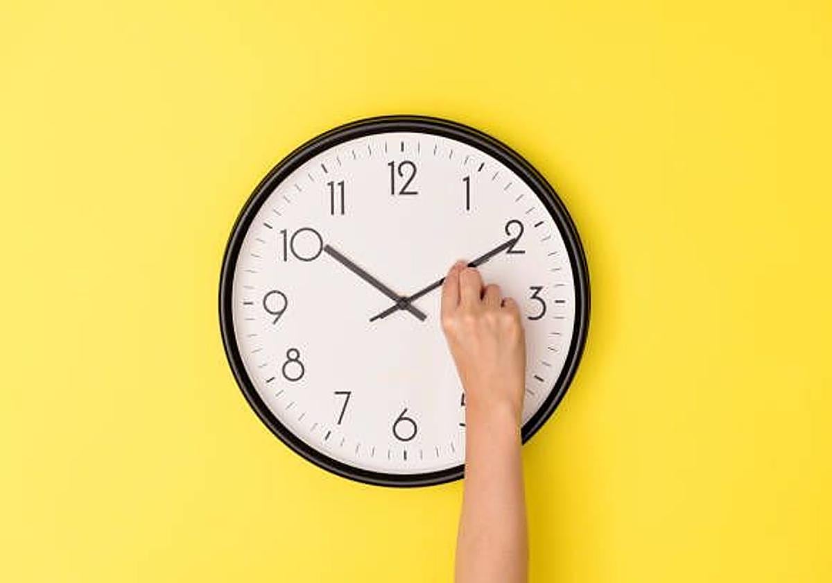 Cambio de hora en el reloj.