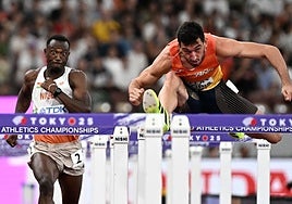 El valenciano Quique Llopis, en los campeonatos del mundo de atletismo.