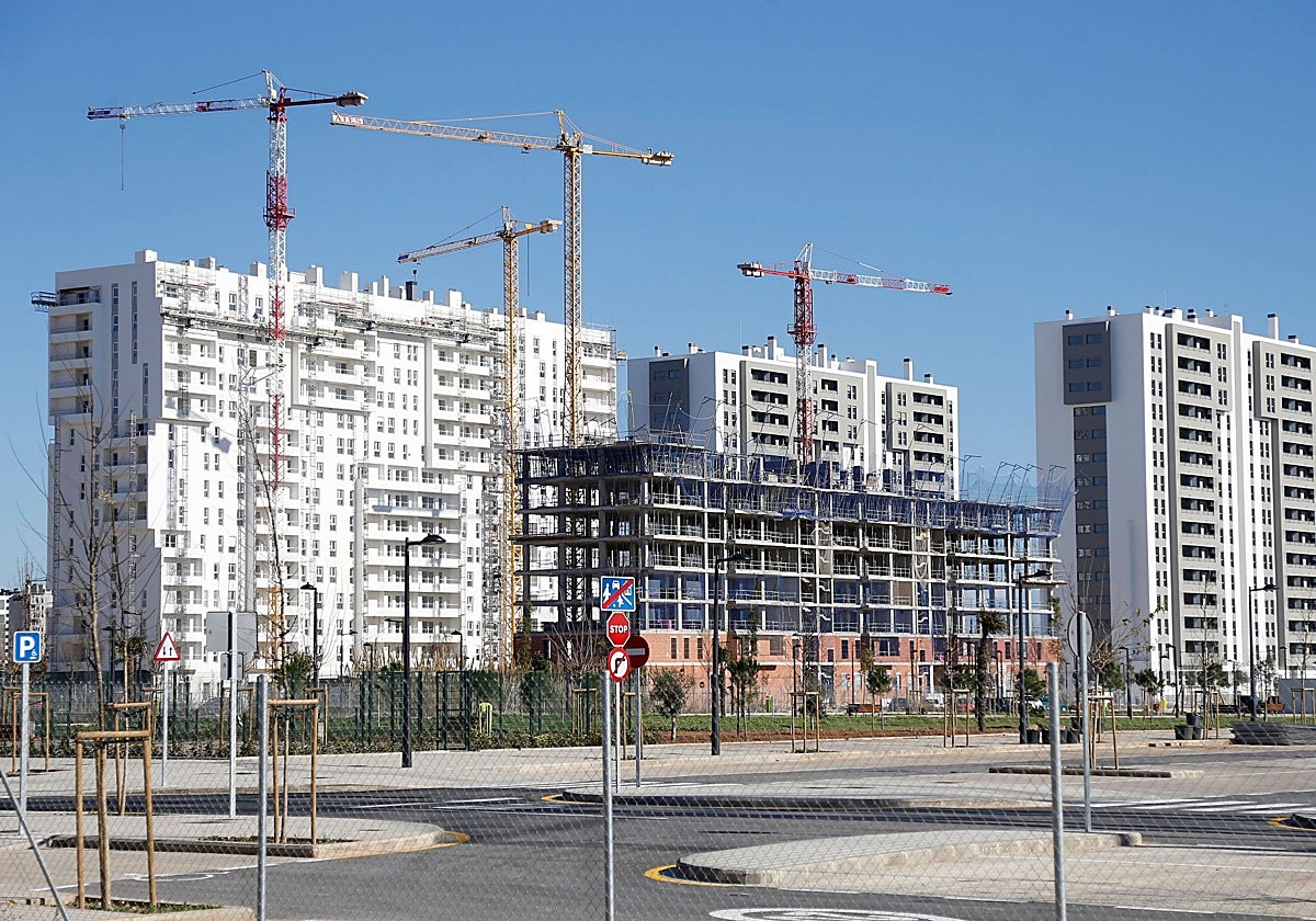 Construcción de viviendas en Valencia.