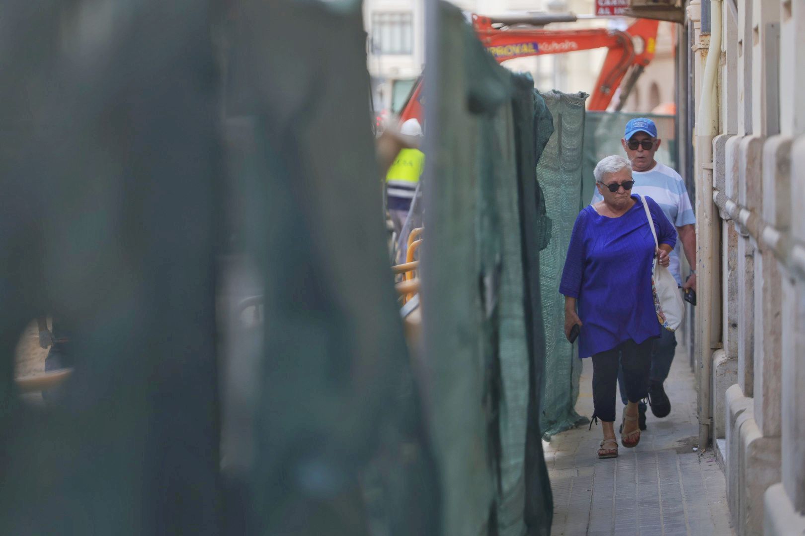 Obras en la calle Alicante de Valencia