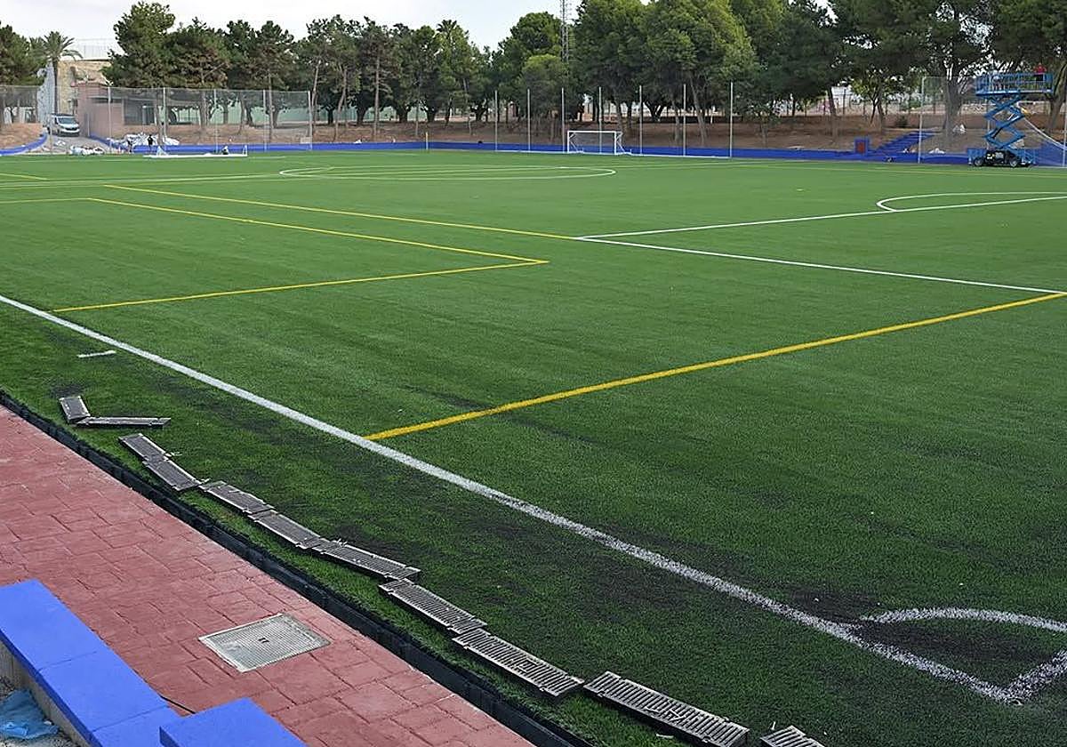 Estado actual del camp de fútbol 'El Terrer', de Paiporta.