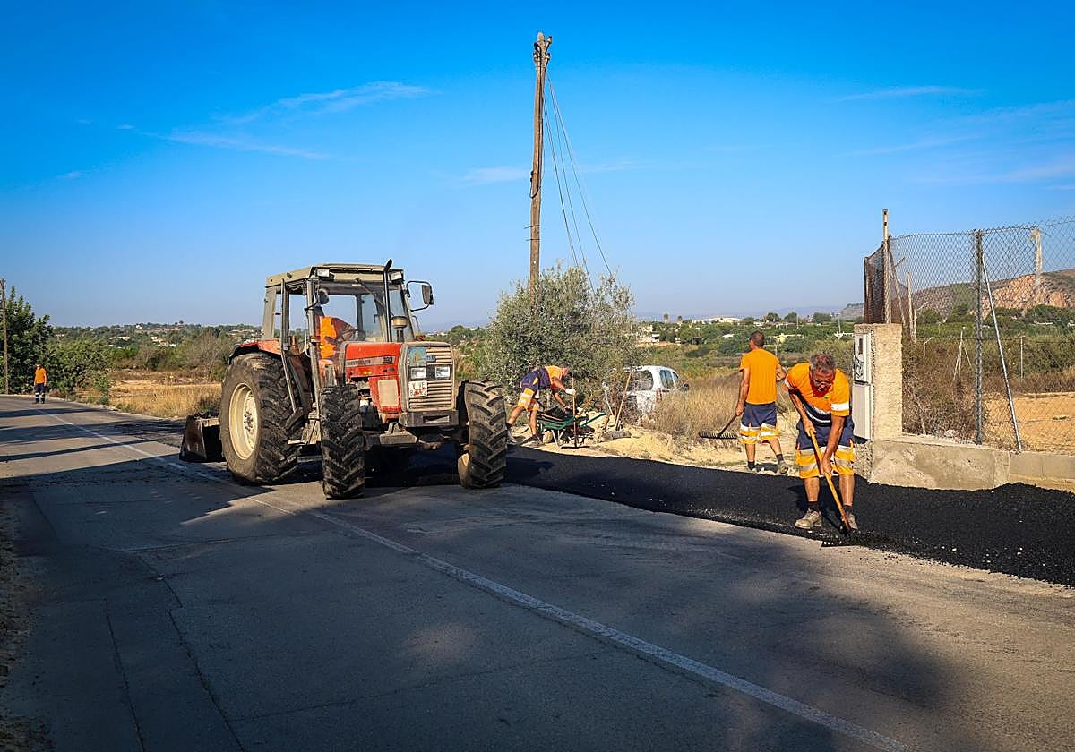 Intervención en uno de los caminos.