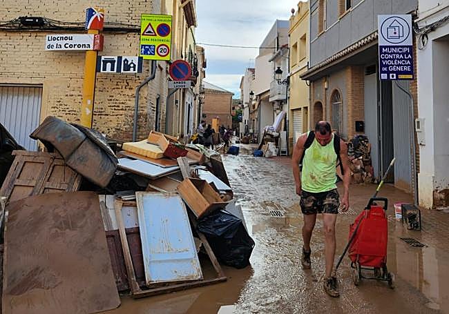 Estado del municipio poco después de la dana.