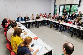 Una reunión del Cecopi.