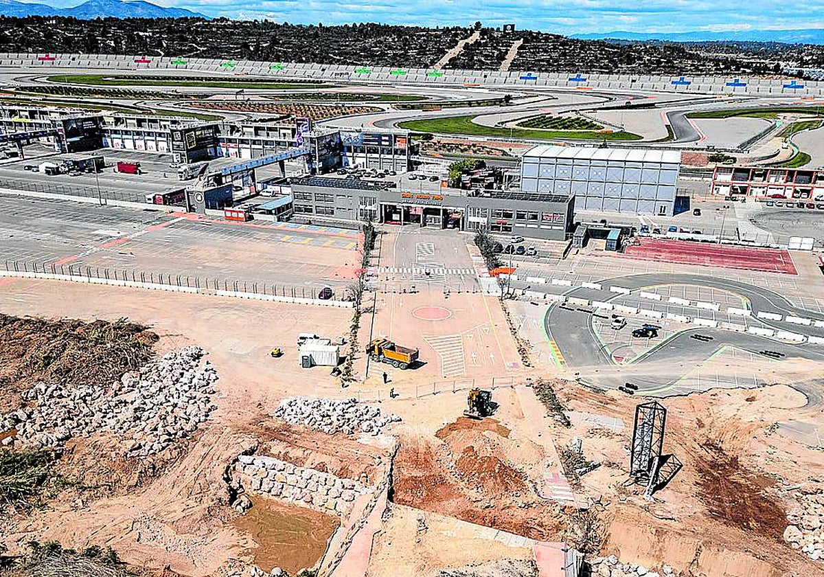 Obras de reconstrucción del Circuit Ricardo Tormo.