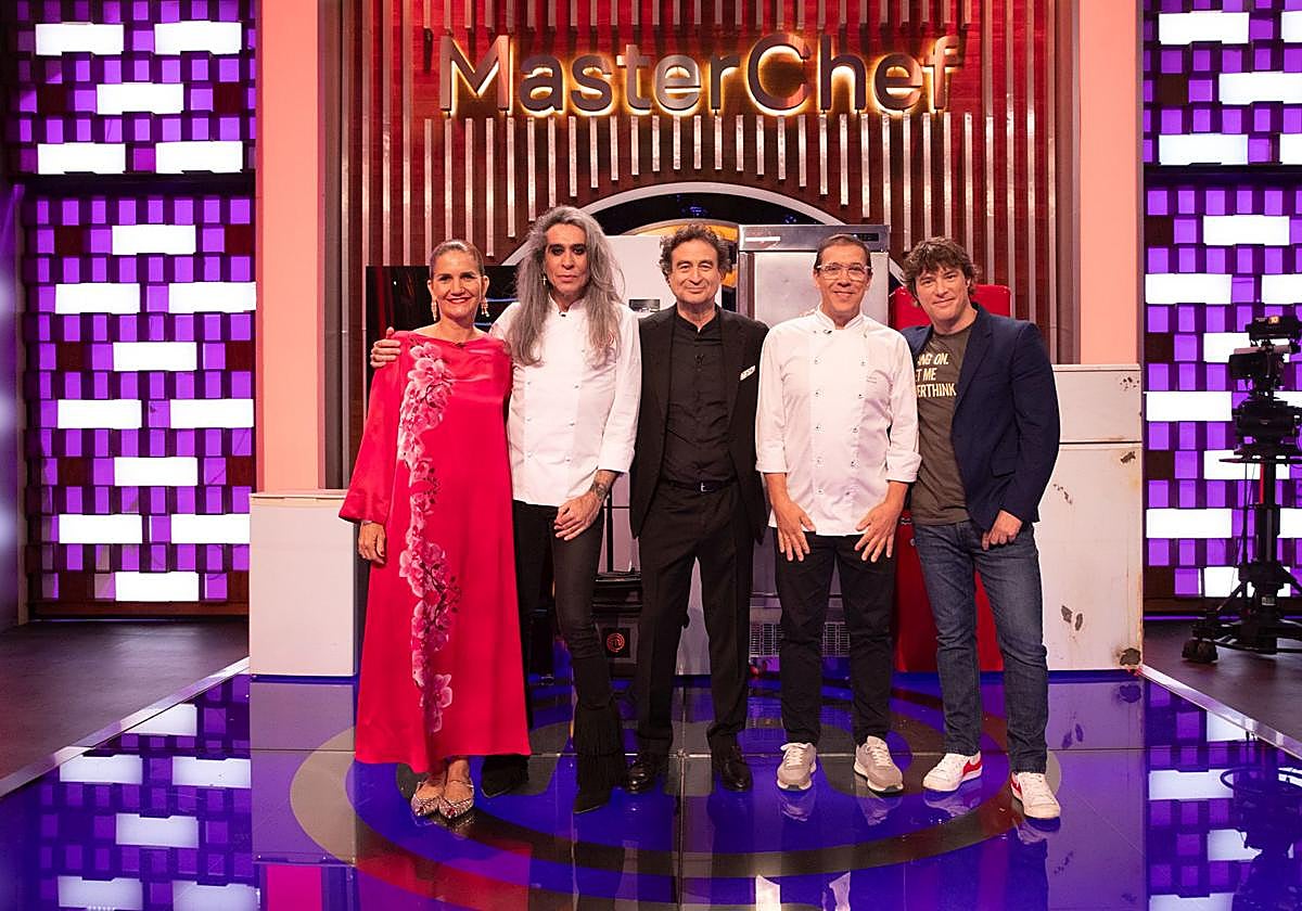 El jurado de 'MasterChef' junto a Mario Vaquerizo y Francis Paniego.