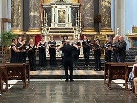 Cor Ciutat de Xàtiva, en una de sus actauciones.