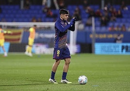 Pedri, en el partido de este domingo ante el Getafe.