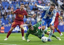 Danjuma celebra el gol marcado al Espanyol.