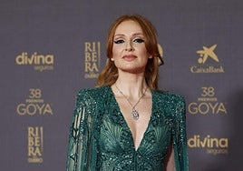 Cristina Castaño en la alfombra roja de los Premios Goya.