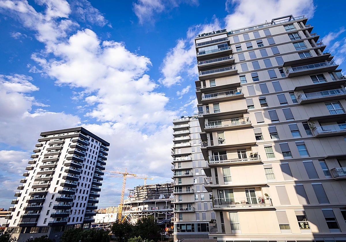 Imagen de archivo de edificios de vivienda nueva en Valencia