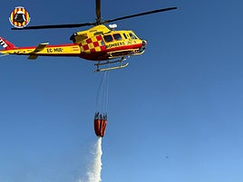 Imágenes aéreas del incendio.