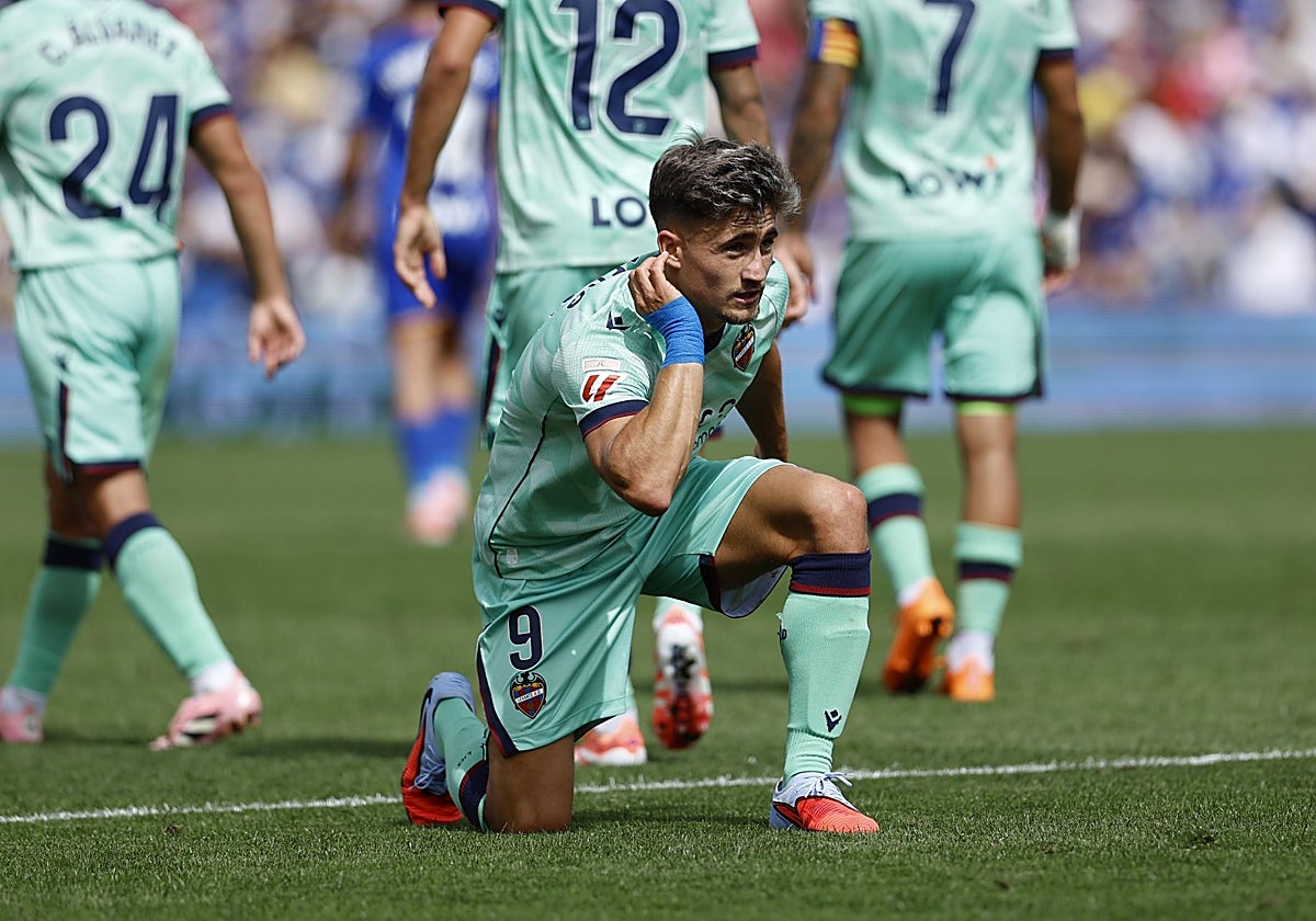 Iván Romero, en el Getafe - Levante.