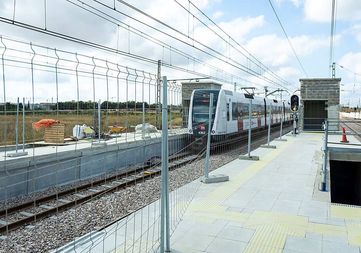 Obras en la estación de Valencia Sud.
