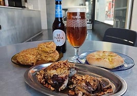 Sepia bruta y Tortilla de patata con cebolla en Trinchera