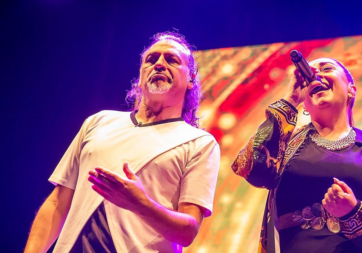 Camela, durante un concierto.