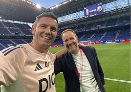Sid Lowe, a la derecha, en el Carlos Tartiere.