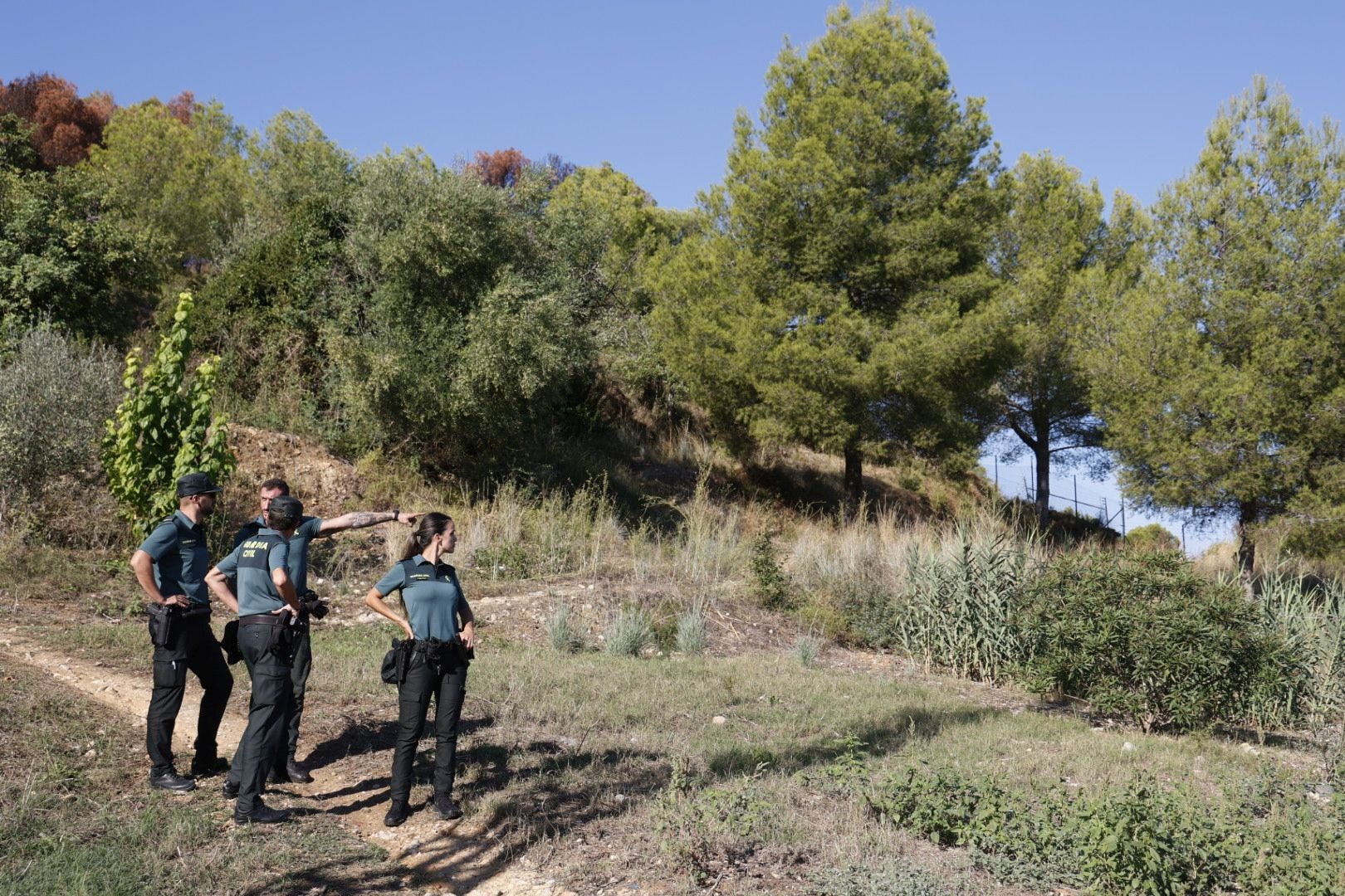 Imágenes de la búsqueda del cadáver calcinado de Bea