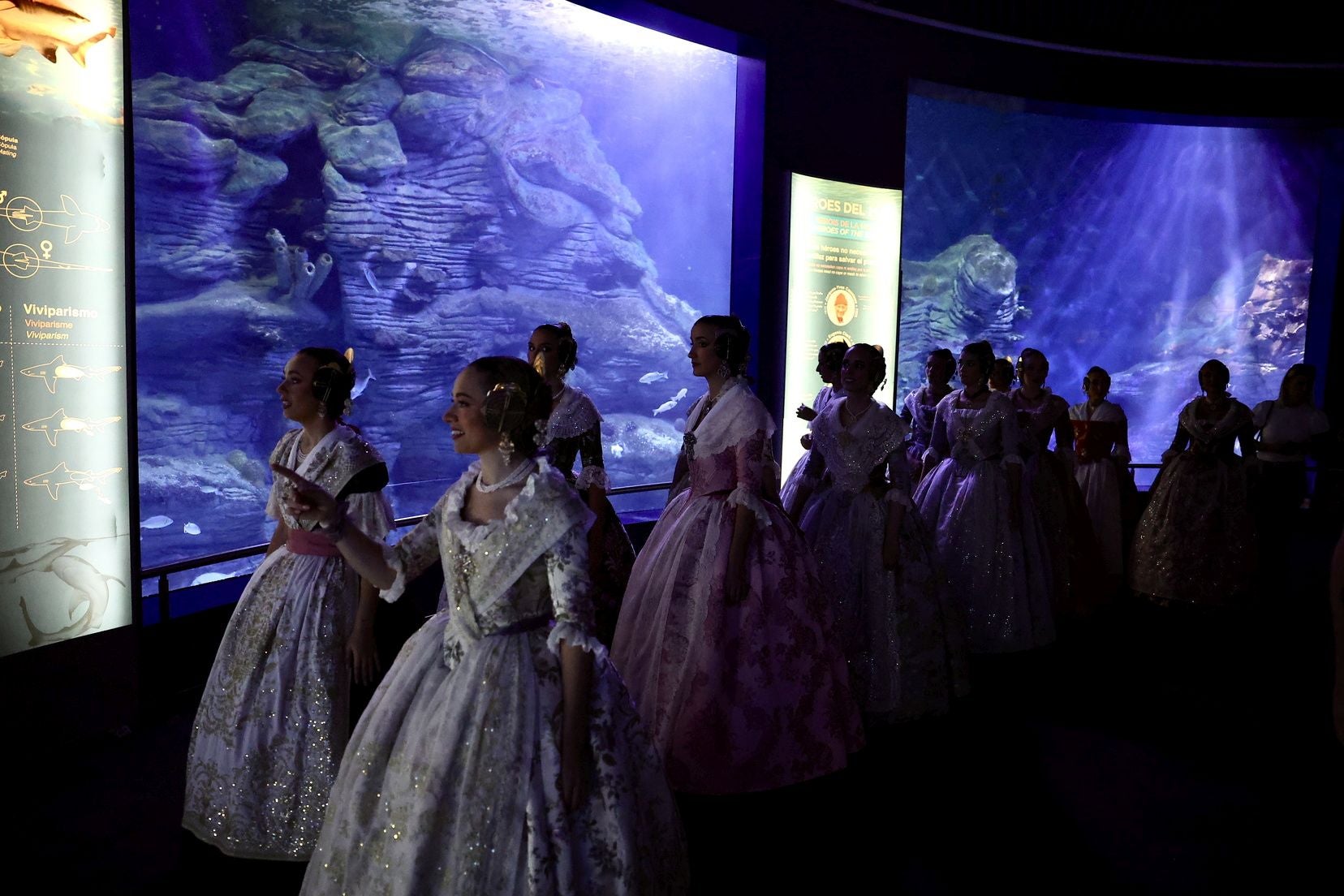 Las candidatas a fallera mayor de Valencia visitan l&#039;Oceanogràfic