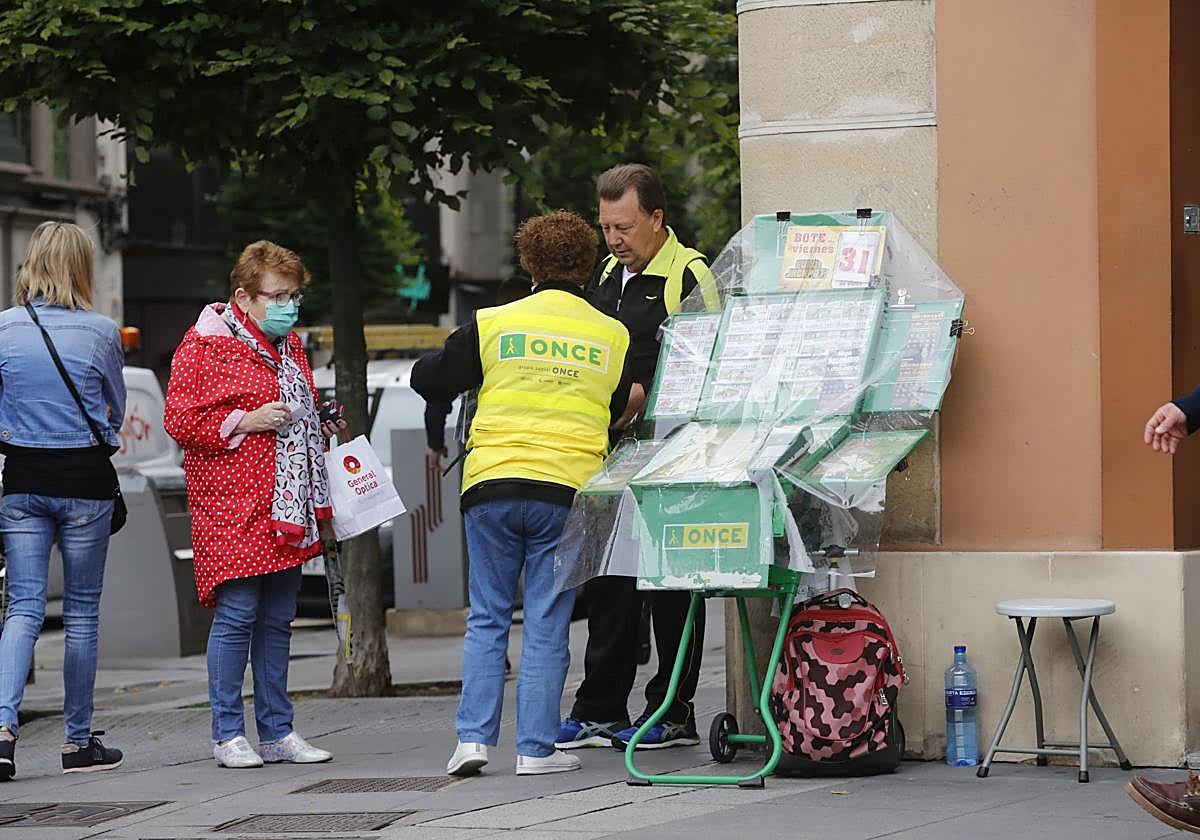 Venta de cupones de la ONCE.