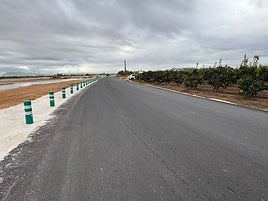 Camino rural de Carlet reparado tras la riada.