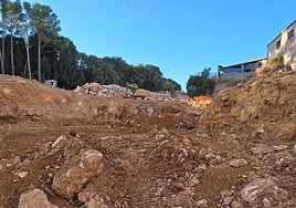 Parte del barranco donde se trabaja en el encargo de emegencia.