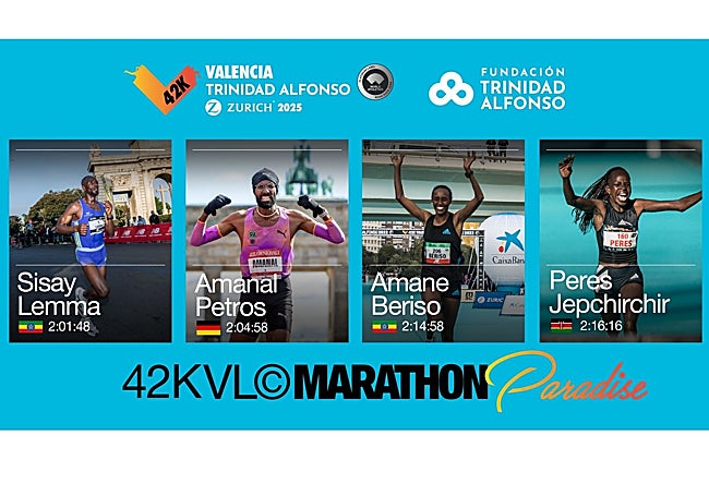 Los más rápidos que participarán en el Maratón Valencia.