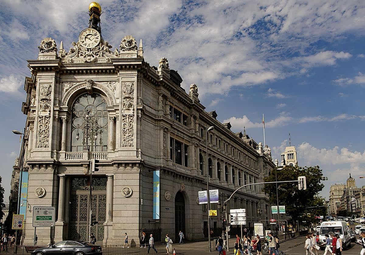 Fachada del edificio del Banco de España.