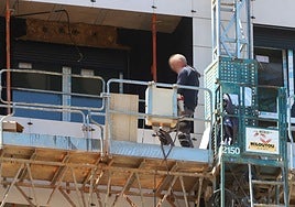 Un trabajador en una obra.