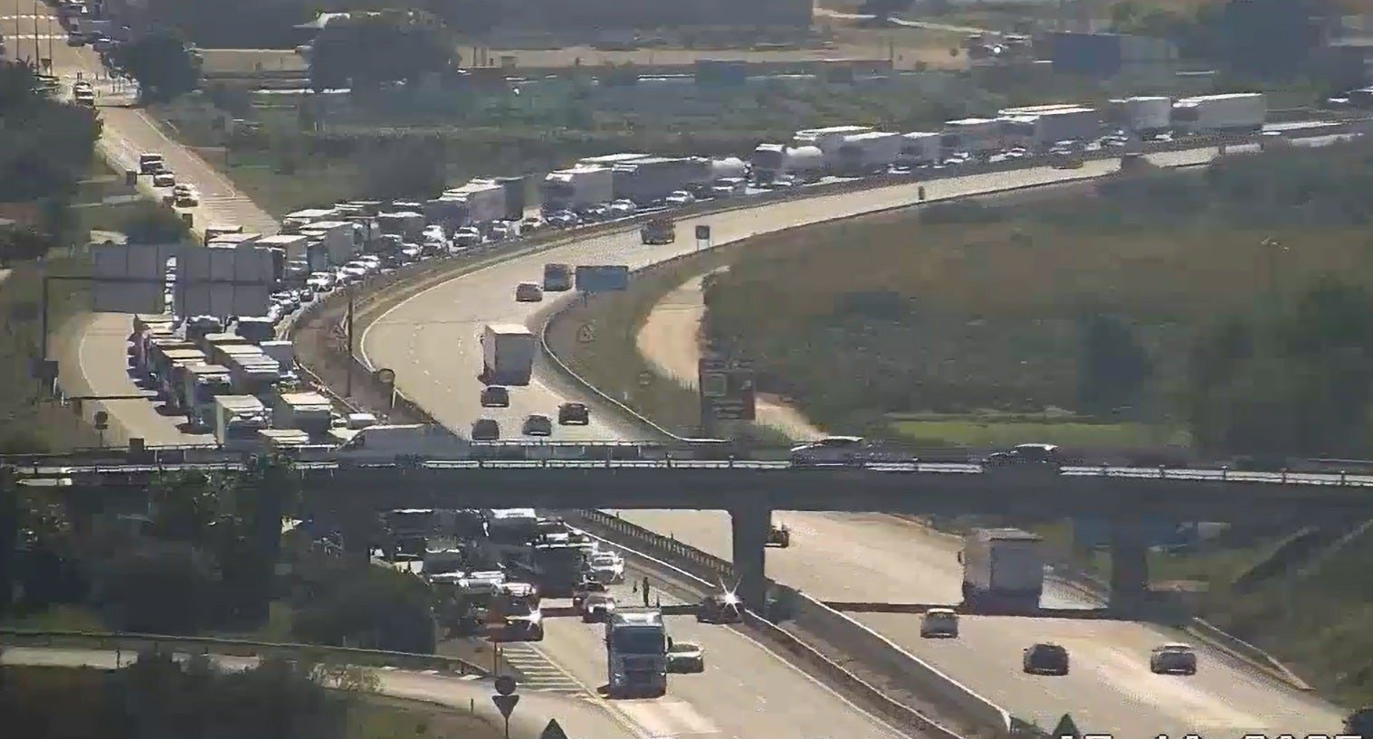 Retención en la A-7 entre Rotglà i Corberà y Xàtiva.