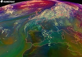 Imagen del satélite Eumetsat, un día antes de la llegada de Alice.