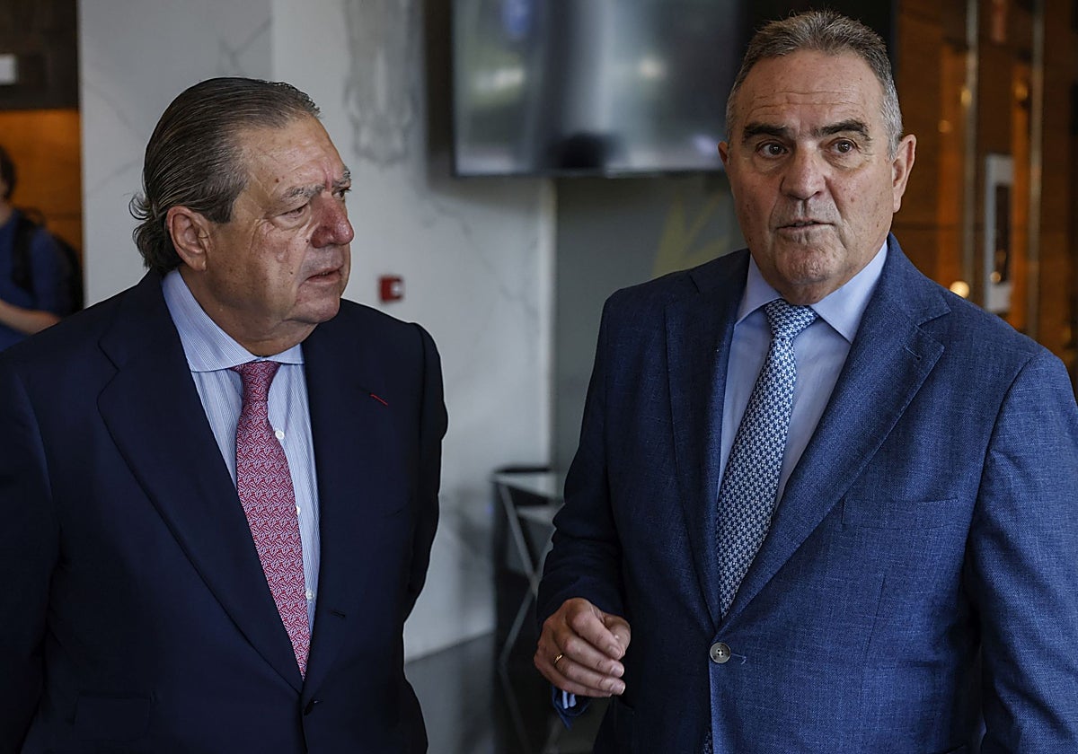 Vicente Boluda, presidente de AVE, y Gan Pampols, tras su reunión de trabajo.