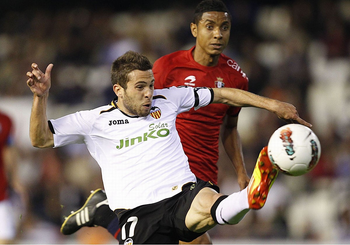Jordi Alba, en su etapa con el Valencia.
