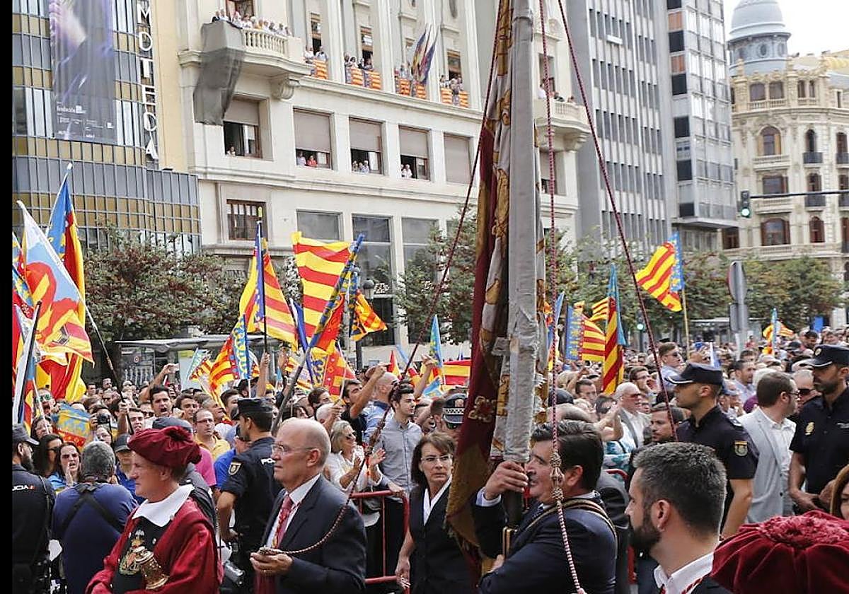 Procesión Cívica del 9 d'Octubre, en una imagen de archivo.