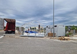 La nueva estación de Segorbe, en obras durante este verano.