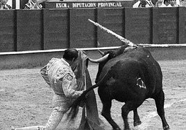 El maestro Antoñete durante una faena.