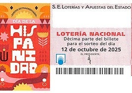 Venta de Lotería en una administración.