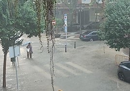 Calles llenas de agua en Gandia.