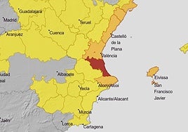 Avisos el lunes en la Comunitat Valenciana.